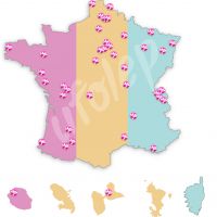 Carte de France de dploiement des Maisons Sport Sant Socit UFOLEP
